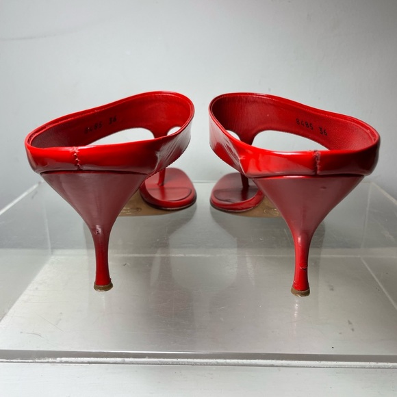 PRADA Patent leather slides red sz 36 made in italy - Picture 12 of 16